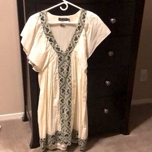 Antik Batik cream dress with beaded details